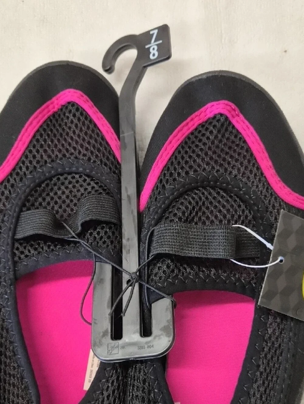 Athletic Works Black and Pink Women's Mesh Water Shoes Size 7-8